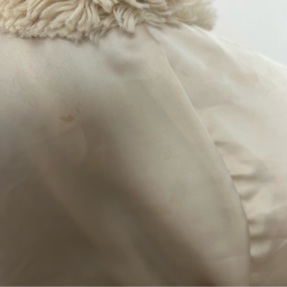 Sanctuary Cream Shaggy Faux Fur Jacket Fluffy Size Small - Picture 7 of 8
